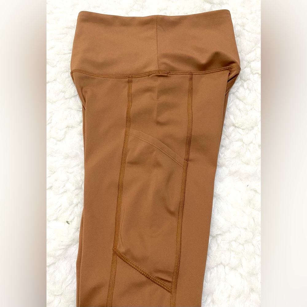 American Eagle Womens XS Tan Pocket Leggings Boho Fall Activewear Streetwear - Picture 7 of 12